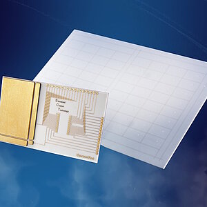 ceramic substrates for advanced electronic applications on blue background