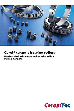 Cover page of the brochure about ceramic bearing rollers