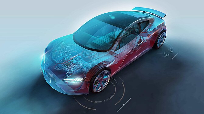 CeramTec Electric Ceramcar in futiristic blue