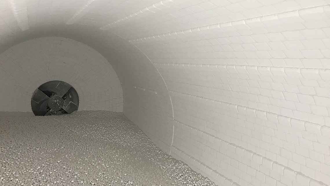 Lined mill from the inside